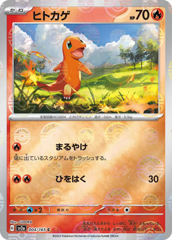 Pokémon TCG Card Charmander (Poke Ball Pattern)