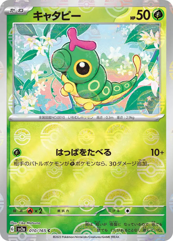 Pokémon TCG Card Caterpie (Poke Ball Pattern)