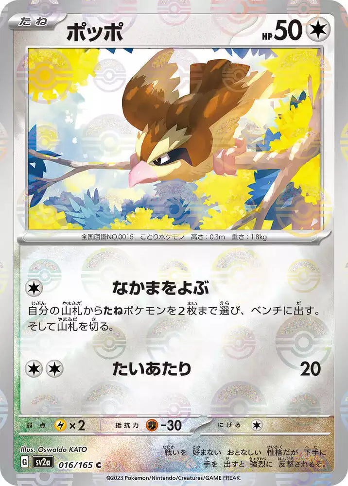 Pokémon TCG Card Pidgey (Poke Ball Pattern)